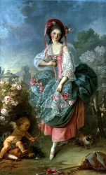 Portræt af Mademoiselle Guimard som Terpsichore, ca. 1799